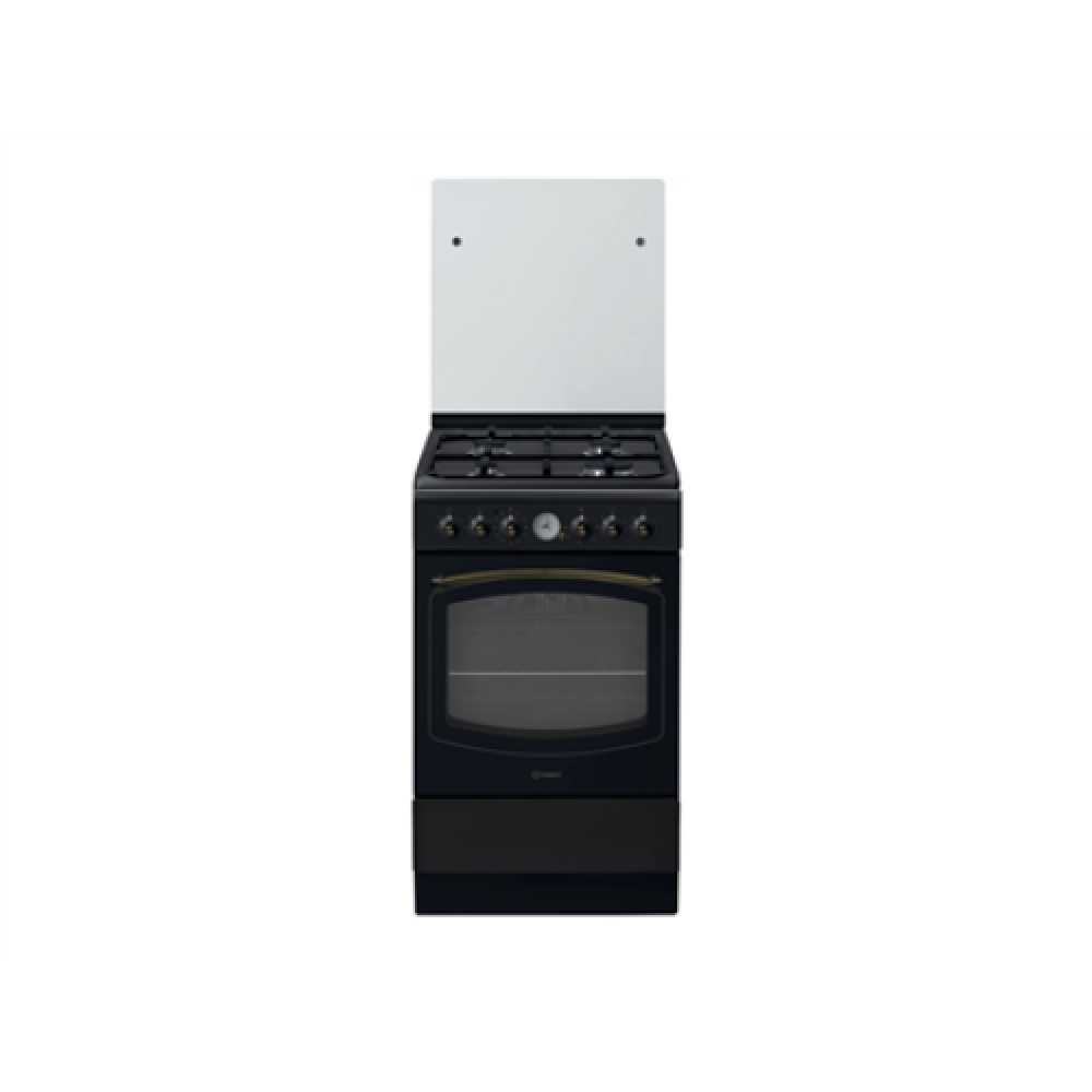 INDESIT , Cooker , IS5G8MHA/E , Hob type Gas , Oven type Electric , Black , Width 50 cm , Grilling , Depth 60 cm , 60 L