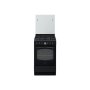 INDESIT , Cooker , IS5G8MHA/E , Hob type Gas , Oven type Electric , Black , Width 50 cm , Grilling , Depth 60 cm , 60 L
