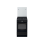 INDESIT , Cooker , IS5G8MHA/E , Hob type Gas , Oven type Electric , Black , Width 50 cm , Grilling , Depth 60 cm , 60 L