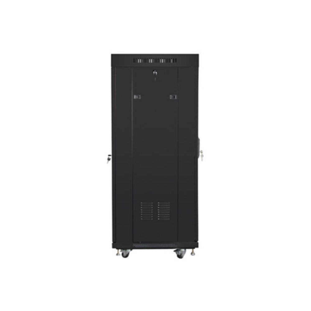Lanberg Rack cabinet 19 free-standing 27U/600x600 (flat pack) with glass door lCD V2, black , Lanberg