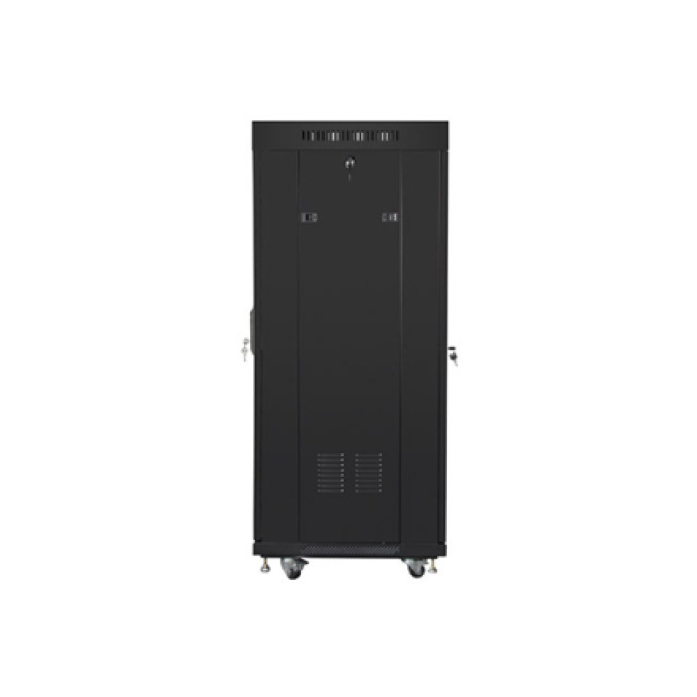 Lanberg Rack cabinet 19 free-standing 27U/600x600 (flat pack) with glass door lCD V2, black , Lanberg