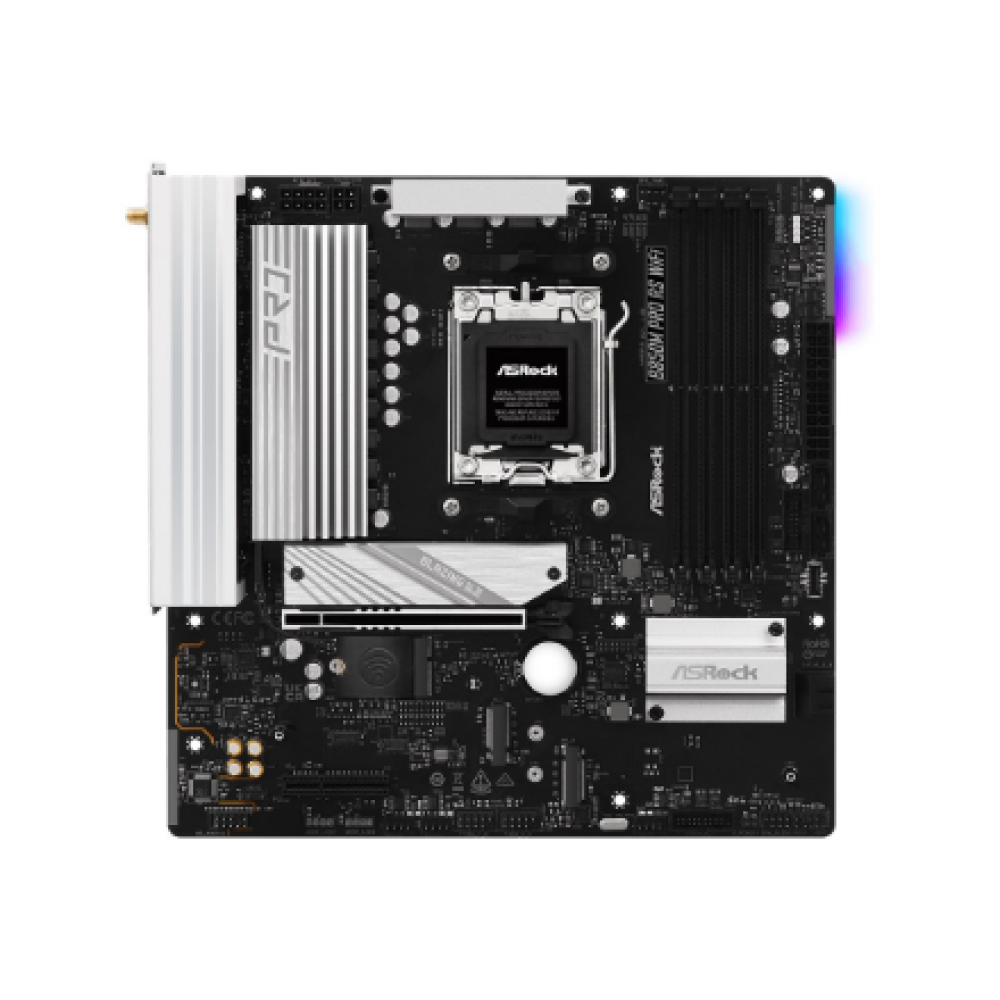 ASRock B850M PRO RS WIFI , Processor family AMD , Processor socket AM5 , DDR5 , Supported hard disk drive interfaces SATA, M.2 , Number of SATA connectors 4