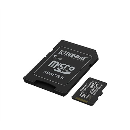 Kingston Canvas Select Plus , 512 GB , microSD , Flash memory class Class 10, UHS-I, U1/U3, video class 10/30, A1