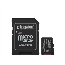 Kingston Canvas Select Plus , 512 GB , microSD , Flash memory class Class 10, UHS-I, U1/U3, video class 10/30, A1