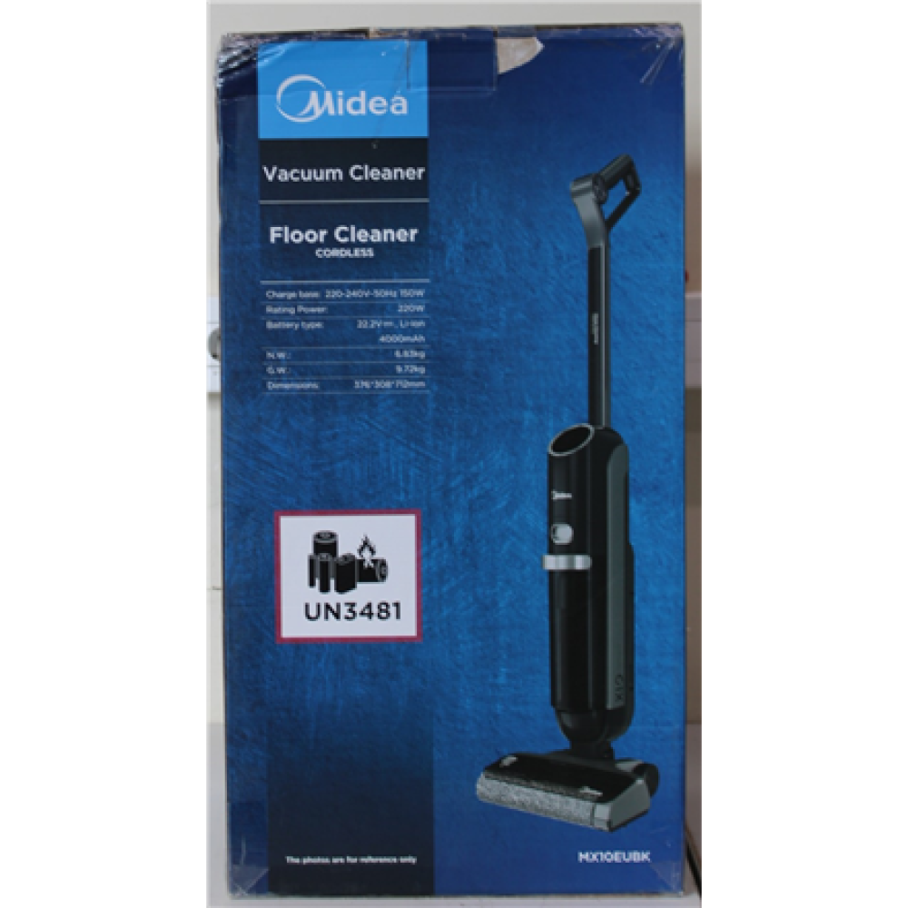 SALE OUT. , Midea Cordless Vacuum Cleaner , X10 Wet and Dry , 220 W , 22.2 V , Operating time (max) 35 min , Black , Warranty 24 month(s) , DAMAGED PACKAGING, USED, DIRTY, SCRATCHED AND WET ITEM. WRONG SN ON PACKAGING