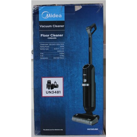 SALE OUT. , Midea Cordless Vacuum Cleaner , X10 Wet and Dry , 220 W , 22.2 V , Operating time (max) 35 min , Black , Warranty 24 month(s) , DAMAGED PACKAGING, USED, DIRTY, SCRATCHED AND WET ITEM. WRONG SN ON PACKAGING