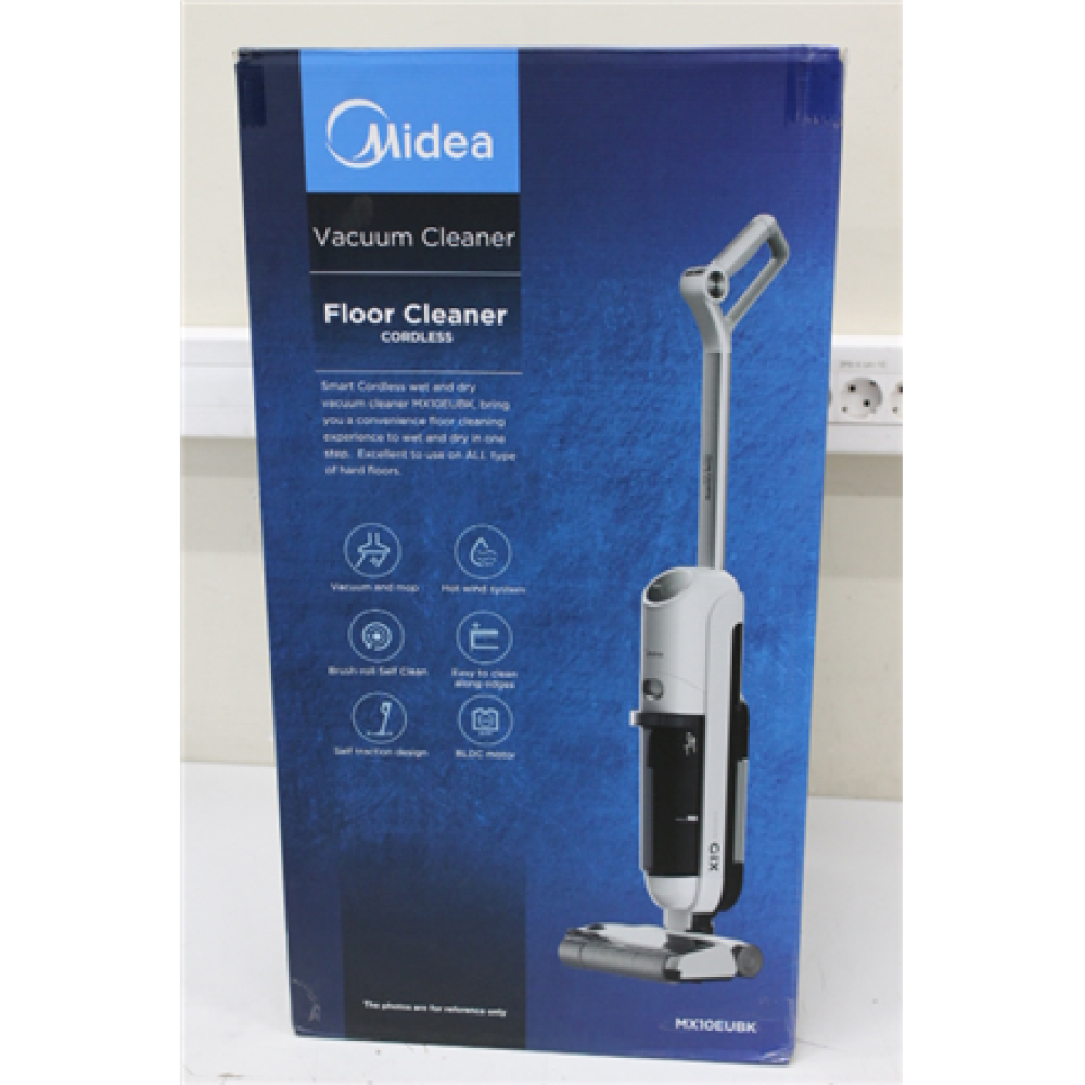 SALE OUT. Midea X10 Wet and Dry Cordless Vacuum Cleaner, Black , Midea Cordless Vacuum Cleaner , X10 Wet and Dry , 220 W , 22.2 V , Operating time (max) 35 min , Black , Warranty 24 month(s) , USED, DIRTY, SCRATCHES