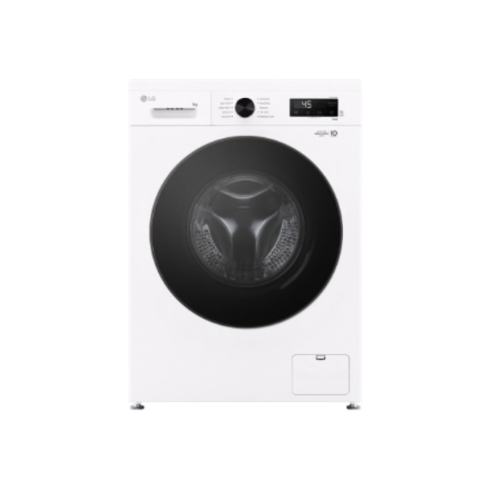 LG Washing machine , F4X1009NWB , Energy efficiency class A , Front loading , Washing capacity 9 kg , 1400 RPM , Depth 55 cm , Width 60 cm , Display , LED , Steam function , Direct drive , Wi-Fi , White