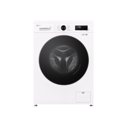 LG , Washing machine , F4X1009NWB , Energy efficiency class A , Front loading , Washing capacity 9 kg , 1400 RPM , Depth 55 cm , Width 60 cm , Display , LED , Steam function , Direct drive , Wi-Fi , White