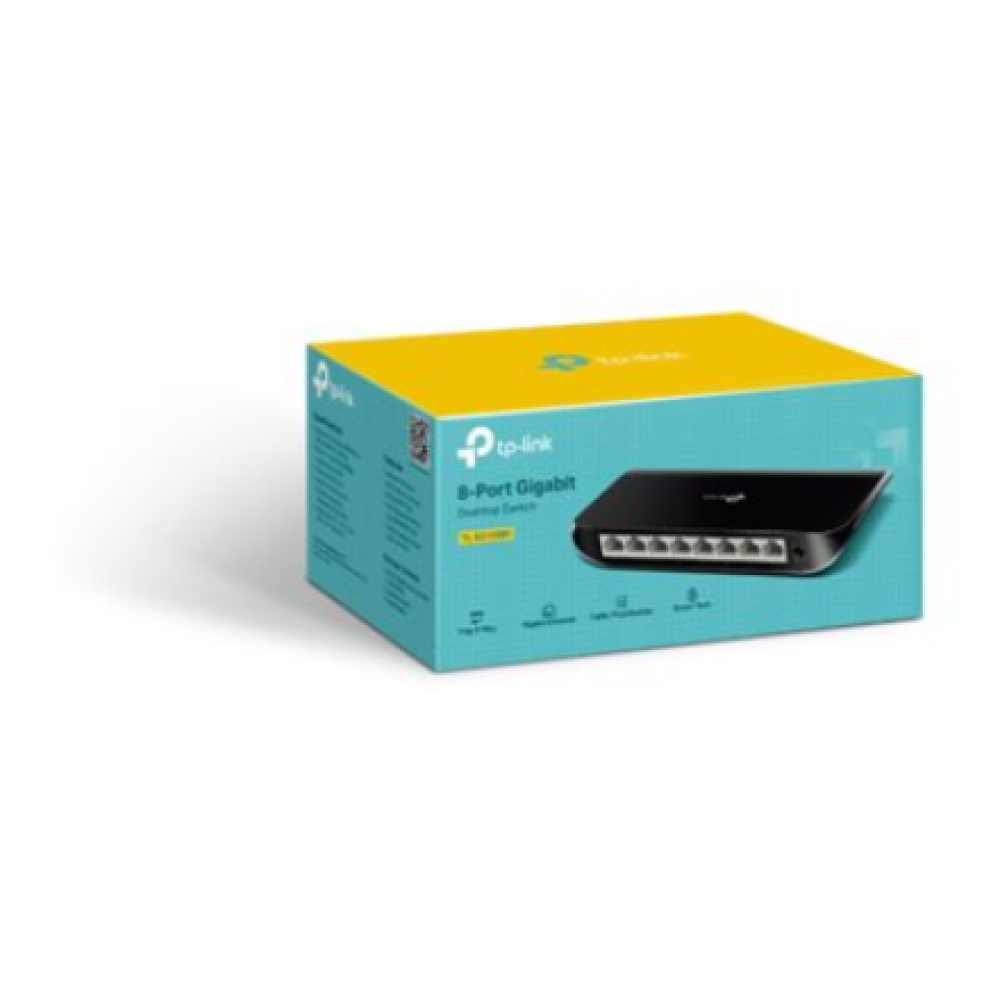 TP-LINK , Switch , TL-SG1008D , Unmanaged , Desktop , Gigabit Ethernet (copper) ports quantity 8 , Power supply type External , 36 month(s)