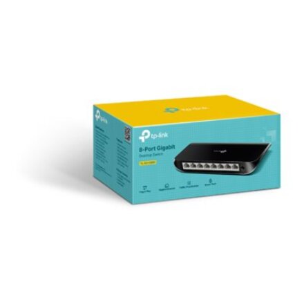 TP-LINK , Switch , TL-SG1008D , Unmanaged , Desktop , Gigabit Ethernet (copper) ports quantity 8 , Power supply type External