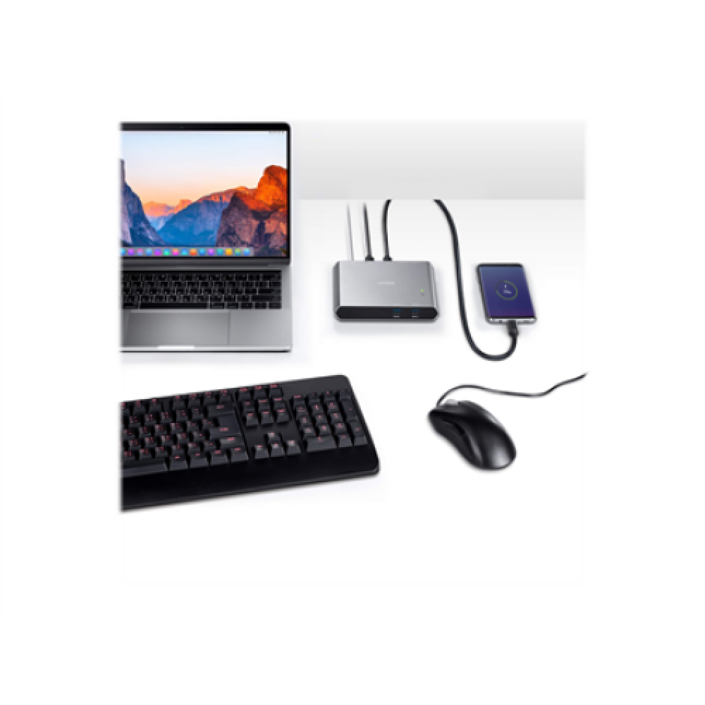 Aten , US3310-AT 2-Port USB-C Dock Switch with Power Pass-through