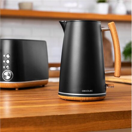 Cecotec Kettle , ThermoSense 400 , Electric , 3000 W , 1.7 L , Stainless steel , 360° rotational base , Black