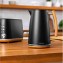Cecotec Kettle , ThermoSense 400 , Electric , 3000 W , 1.7 L , Stainless steel/BPA , 360° rotational base , Black Woody