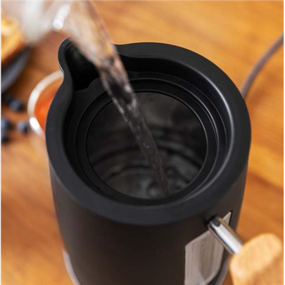 Cecotec Kettle , ThermoSense 400 , Electric , 3000 W , 1.7 L , Stainless steel/BPA , 360° rotational base , Black Woody