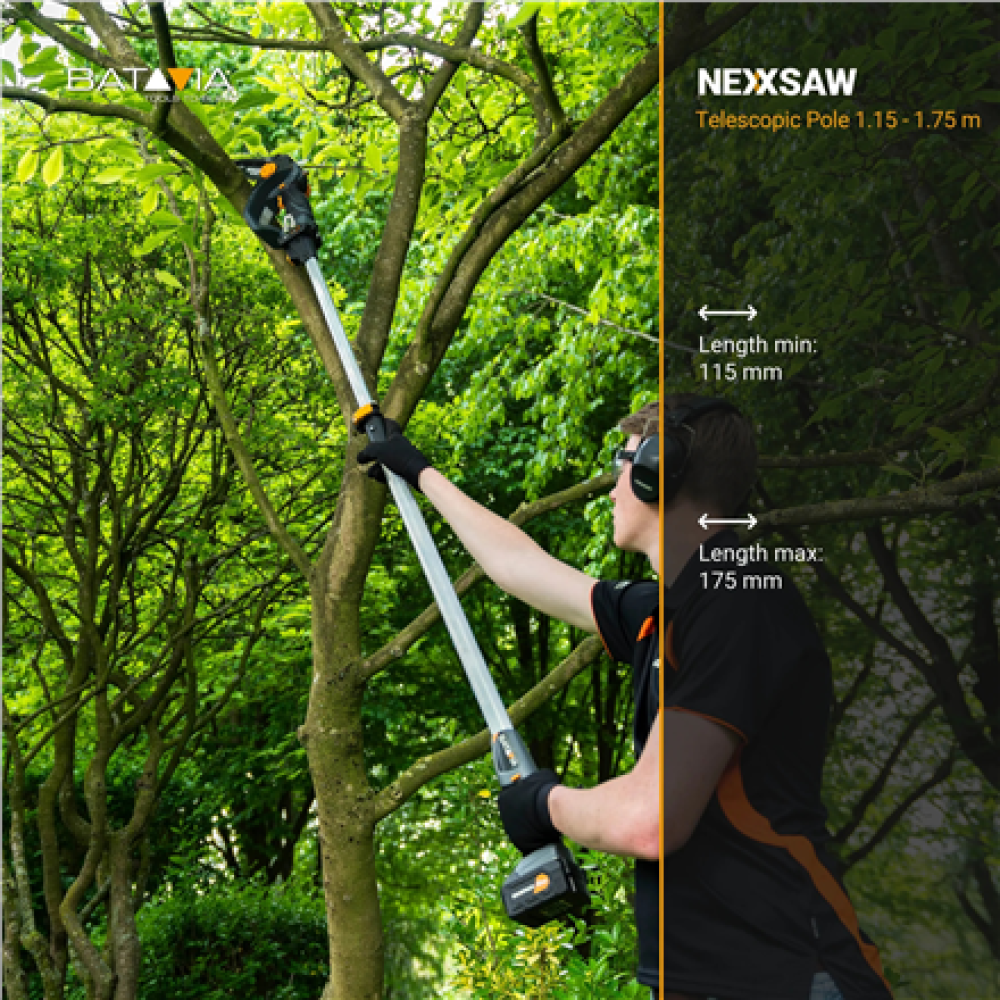 Batavia B.V. 18V Telescopic Pole 1.15-1.75m for 18V Nexxsaw and 18V Nexxcut , Telescopic Pole