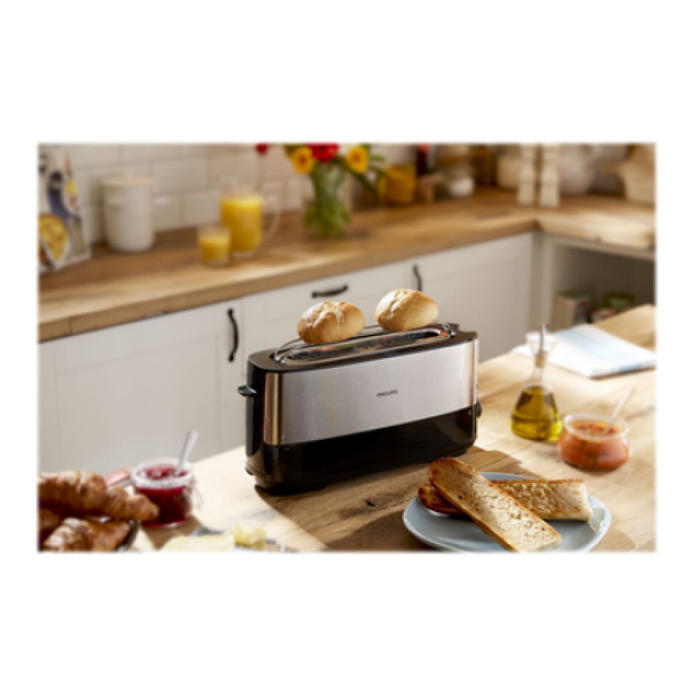 Philips , Toaster , HD2692/90 Viva Collection , Power 950 W , Number of slots 2 , Housing material Metal/Plastic , Black
