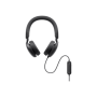Dell , Pro Wired On-Ear Headset , WH5024 , Built-in microphone , USB Type-A , Black , ANC