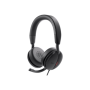 Dell , Pro Wired On-Ear Headset , WH5024 , Built-in microphone , USB Type-A , Black , ANC