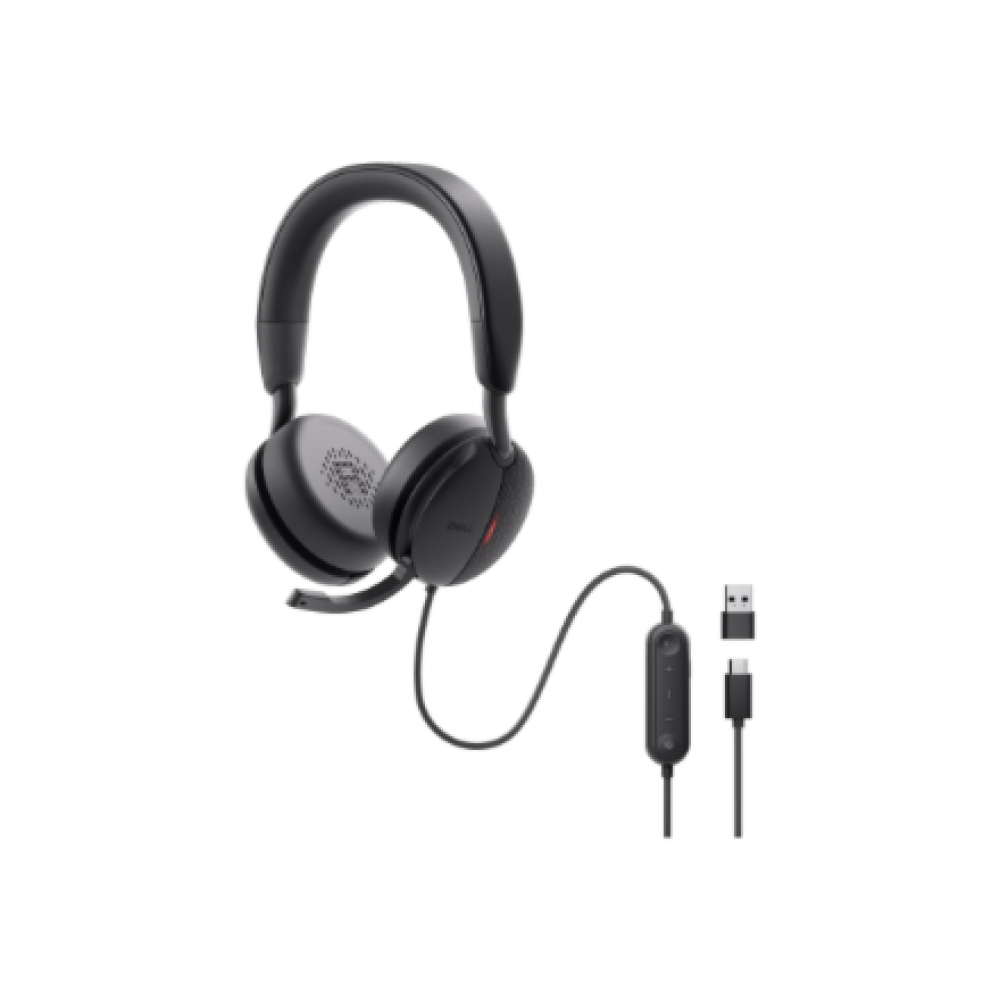Dell , Pro Wired On-Ear Headset , WH5024 , Built-in microphone , USB Type-A , Black , ANC