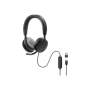 Dell , Pro Wired On-Ear Headset , WH5024 , Built-in microphone , USB Type-A , ANC , Black