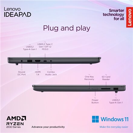 Lenovo IdeaPad Slim 3 15AMN8 , Arctic Grey , 15.6 , TN , FHD , 1920 x 1080 pixels , Anti-glare , AMD Ryzen 3 , 7320U , 16 GB , Soldered LPDDR5 , Solid-state drive capacity 512 GB , AMD Radeon 610M Graphics , Windows 11 Home , 802.11ax , Bluetooth version 