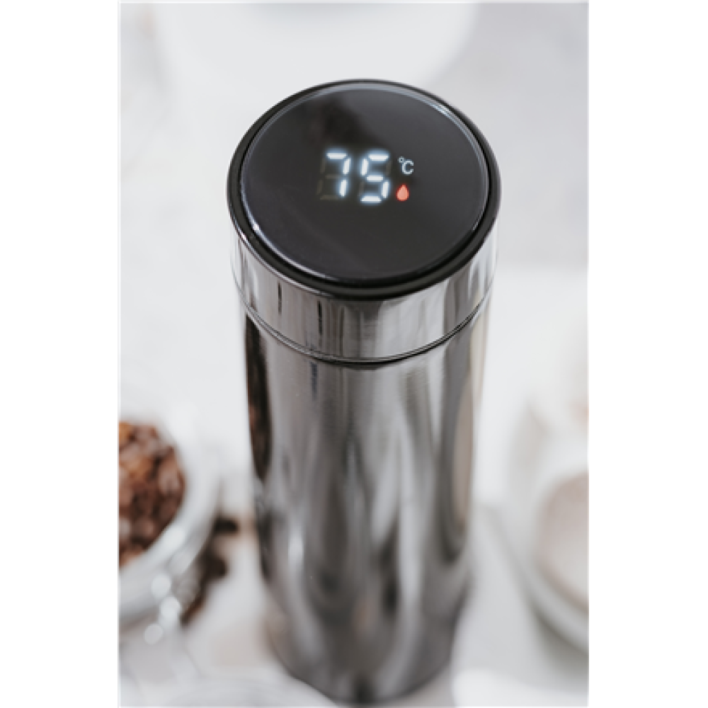 Adler , Thermal Flask , CR 4507bk , Capacity 0.473 L , Material Stainless steel/Silicone , Black