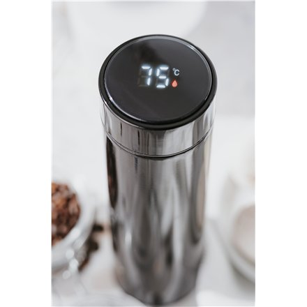 Adler , Thermal Flask , CR 4507bk , Capacity 0.473 L , Material Stainless steel/Silicone , Black