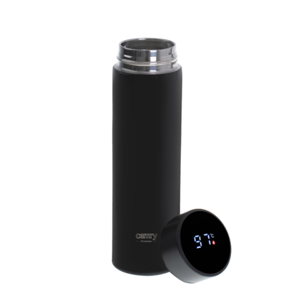 Adler , Thermal Flask , CR 4507bk , Capacity 0.473 L , Material Stainless steel/Silicone , Black
