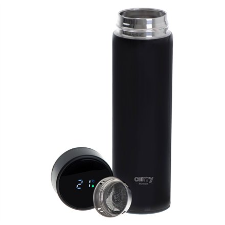 Adler , Thermal Flask , CR 4507bk , Capacity 0.473 L , Material Stainless steel/Silicone , Black