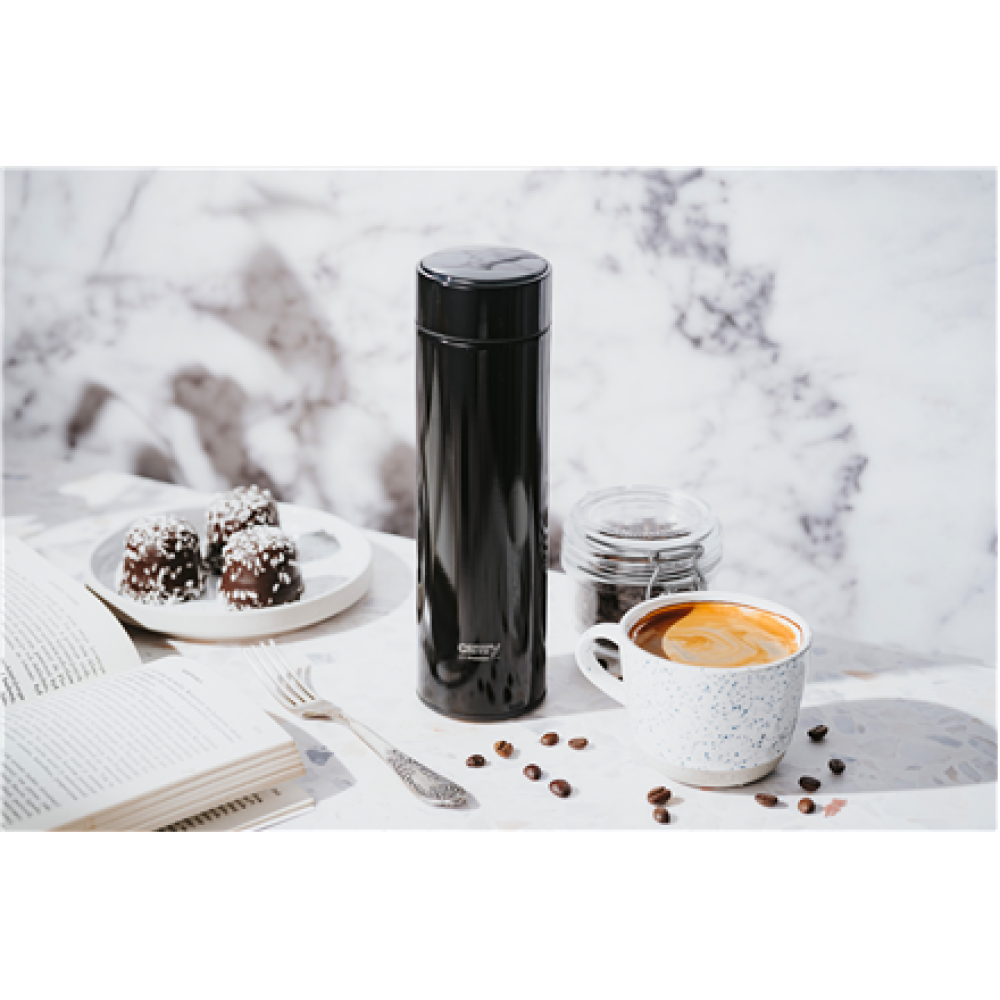 Adler , Thermal Flask , CR 4507bk , Capacity 0.473 L , Material Stainless steel/Silicone , Black