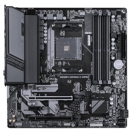 Gigabyte B550M GAMING X WIFI6 , Processor family AMD , Processor socket AM4 , DDR4 DIMM , Supported hard disk drive interfaces SATA, M.2 , Number of SATA connectors 4