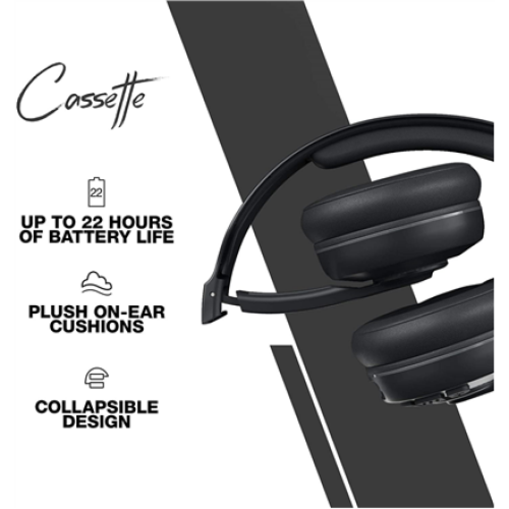Skullcandy , Wireless Headphones , Cassette , Wireless/Wired , On-Ear , Microphone , Wireless , Black