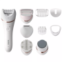 Philips Epilator BRE740/10 Operating time (max) 40 min, Wet & Dry, White, Cordless