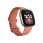Fitbit Versa 3 Smart watch NFC GPS (satellite) AMOLED Touchscreen Activity monitoring 24/7 Waterproof Bluetooth Wi-Fi Pink Clay/Soft Gold Aluminum
