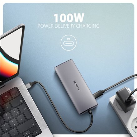 AXAGON Multi port USB-C 10Gbps hub , HMC-6G2L
