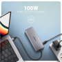 AXAGON Multi port USB-C 10Gbps hub , HMC-6G2L