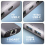 AXAGON Multi port USB-C 10Gbps hub , HMC-6G2L