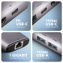 AXAGON Multi port USB-C 10Gbps hub , HMC-6G2L