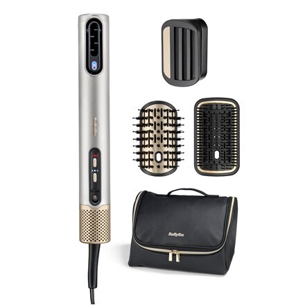 BABYLISS , Hair styling comb , Air Wand AS6555E , Ion conditioning , Number of heating levels 4 , 1600 W , Chrome