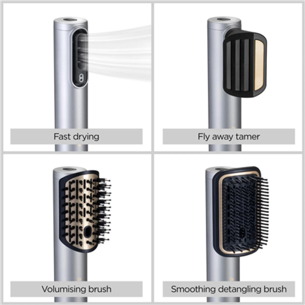 BABYLISS , Hair styling comb , Air Wand AS6555E , Ion conditioning , Number of heating levels 4 , 1600 W , Chrome