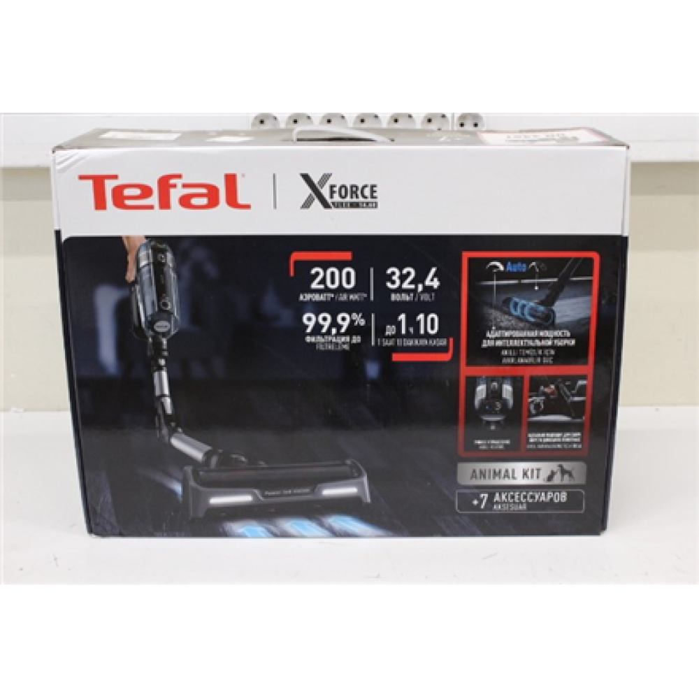 SALE OUT. Tefal TY99A X-force Flex 14.60 Animal Care Vacuum Cleaner, Handstick, Grey/Black , TEFAL , Vacuum Cleaner , TY99A X-force Flex , Cordless operating , 200 W , 32.4 V , Operating time (max) 70 min , Black/Grey , Warranty 23 month(s) , DAMAGED PACK