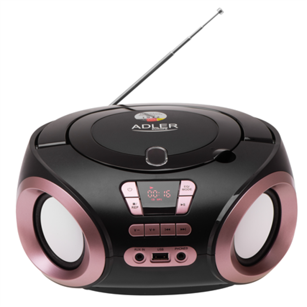Adler , CD-MP3 Boombox , AD 1181 , Speakers , USB connectivity , FM