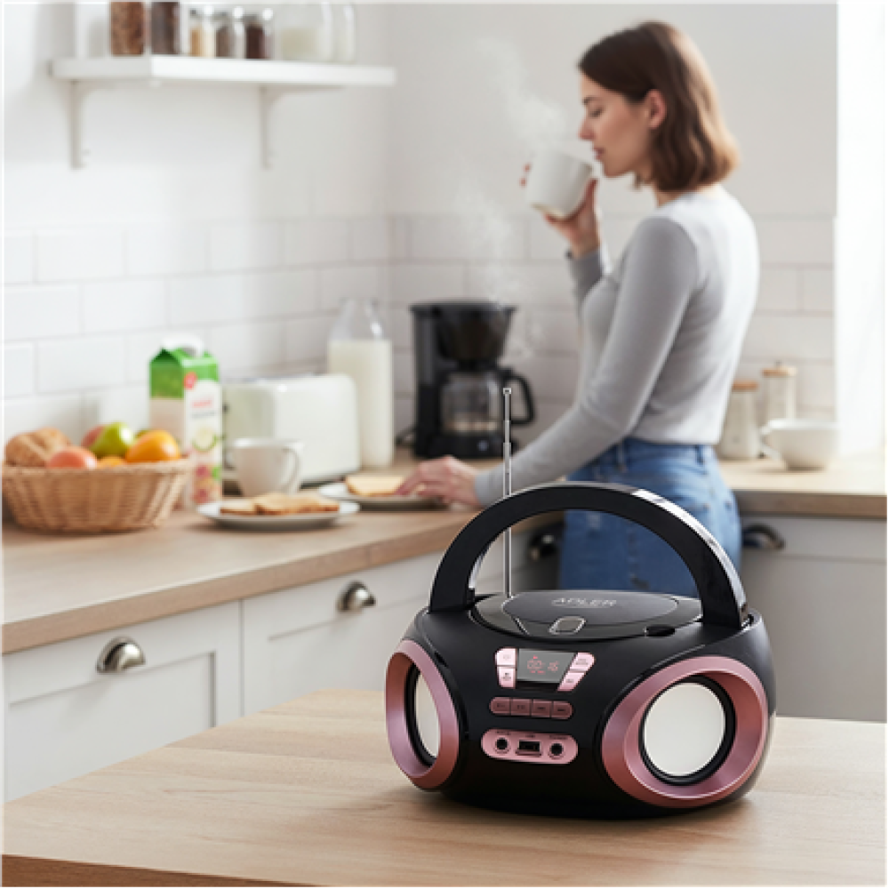 Adler , CD-MP3 Boombox , AD 1181 , Speakers , USB connectivity , FM