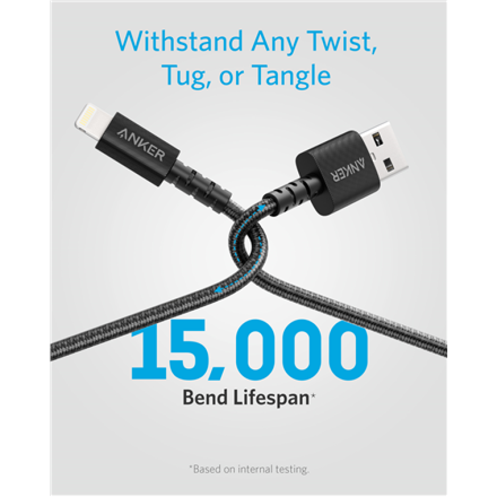 Anker PowerLine Select Cable, Black , A8013H12 , USB-A to Lightning