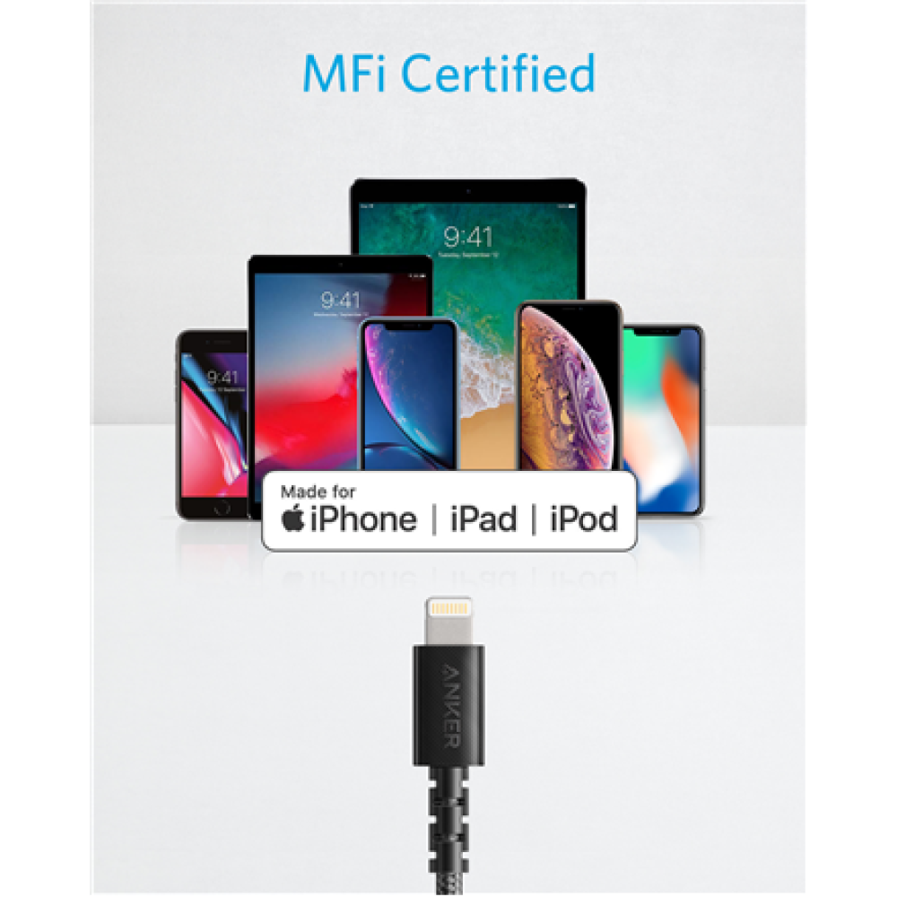Anker PowerLine Select Cable, Black , A8013H12 , USB-A to Lightning