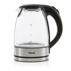 Tristar , Glass Kettle with LED , WK-3377 , Electric , 2200 W , 1.7 L , Glass , 360° rotational base , Black/Stainless Steel