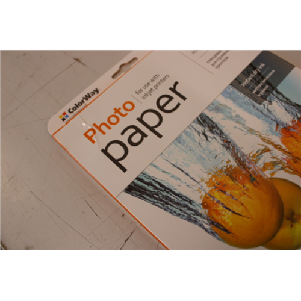 SALE OUT. ColorWay High Glossy Photo Paper, A4, 180g/m, 50 sheets - DAMAGED PACKAGING AND SOME SHEETS OF PAPER 180 g/m² , A4 , A4 , High Glossy Photo Paper
