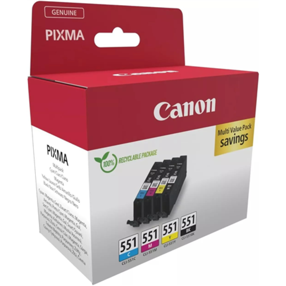 Canon CLI-551 , Ink cartridge , Black, Cyan, Magenta, Yellow