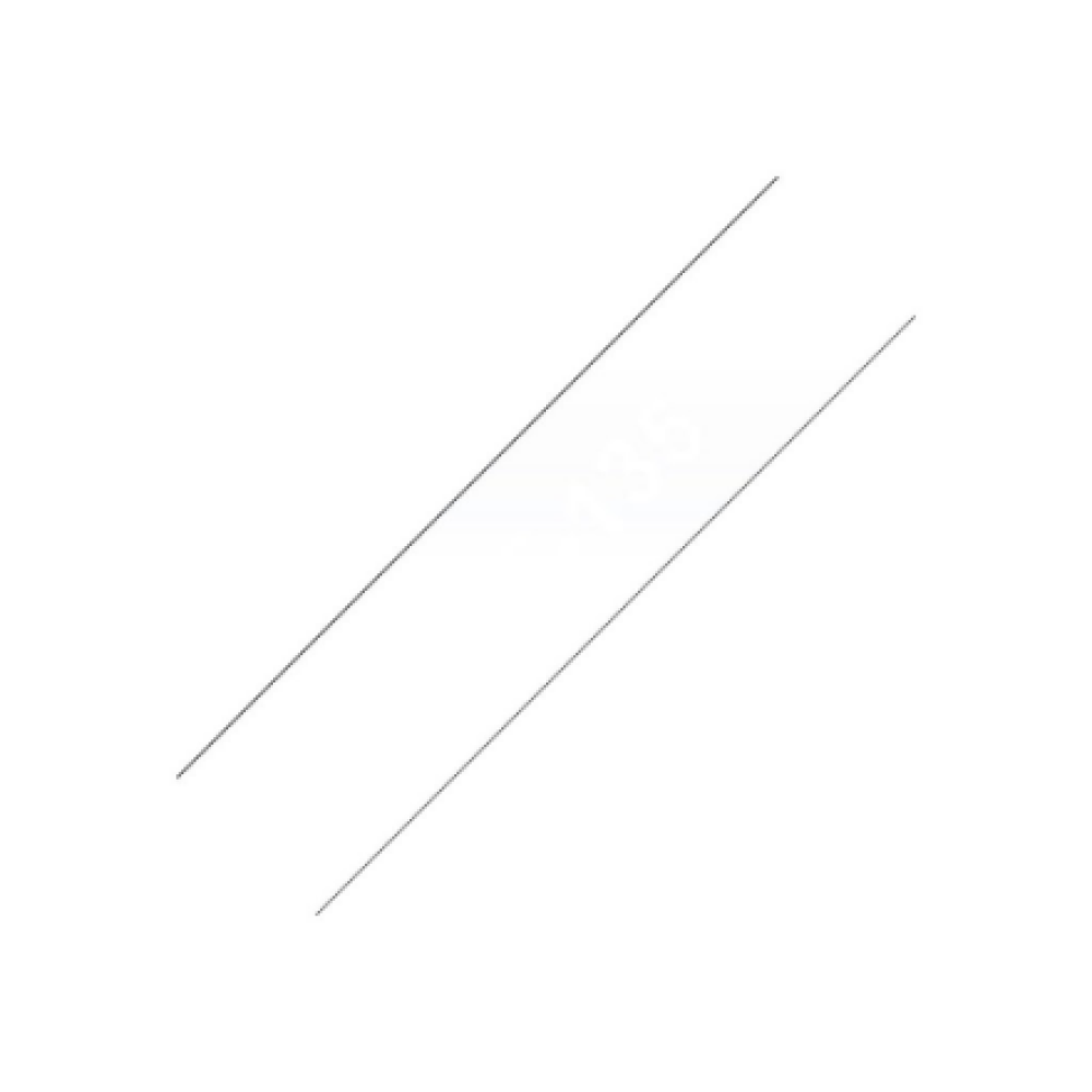 Brother , TZe-135 Laminated Tape , White on Clear , TZe , 8 m , 1.2 cm